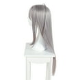 thumbnail image 2 of Unique Bargains Human Hair Wigs for Women Lady 31" Grey Light Pink Wigs with Wig Cap, 2 of 6