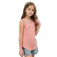 thumbnail image 6 of Lenpel Girls' Tank Tops Summer Casual Square Neck Solid Color Loose Tunic Tops Sleeveless T-Shirts 3-14 Y, 6 of 6