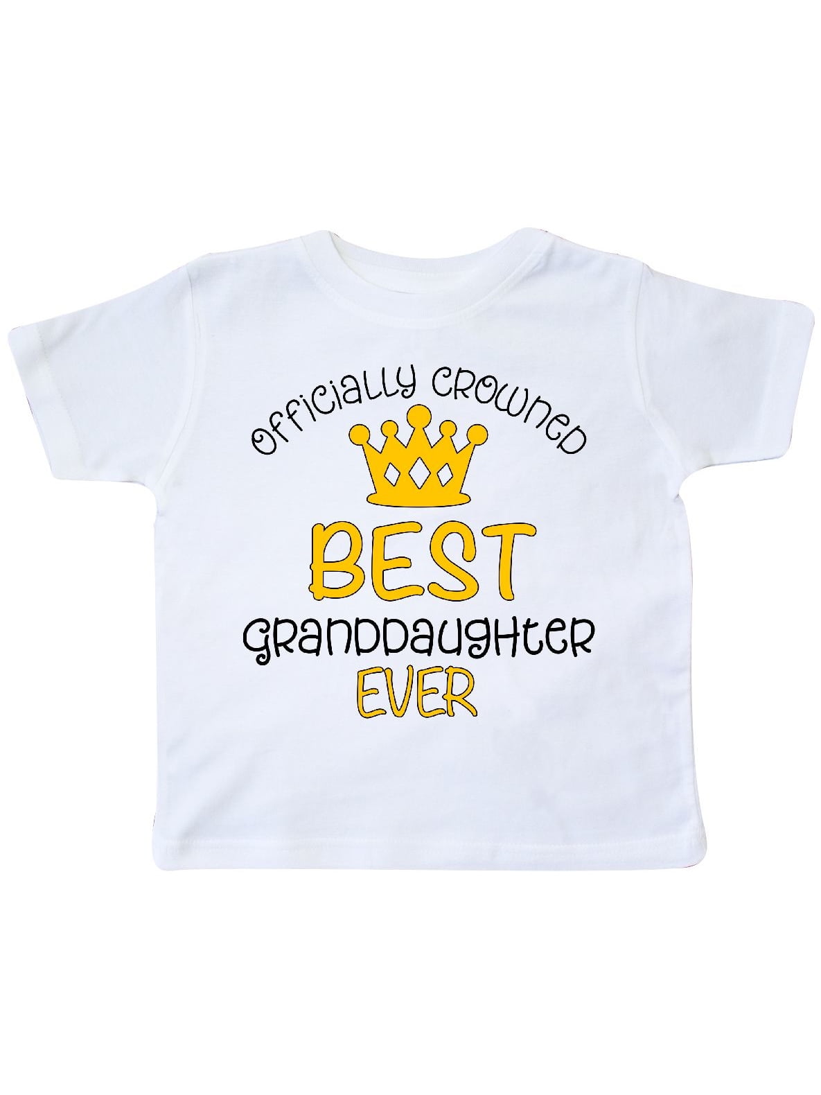 inktastic Officially Crowned Best Granddaughter Ever Gold Crown Toddler T-Shirt