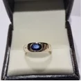 thumbnail image 2 of 925 Solid Sterling Silver Natural Blue Sapphire Anniversary Ring Gift Mom, 2 of 2