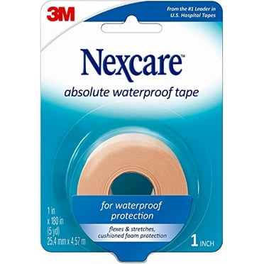 Nexcare Absolute Waterproof Tape 1-inch x 180-inch (Pack of 18)