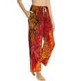 thumbnail image 2 of Sigee Autumn Leaf Print Women's Soft Pajama Pants - Breathable and Comfortable Lounge Sleep Bottoms with Elastic Waistband and Pockets-Medium, 2 of 9