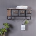 thumbnail image 2 of Metal and Wood Wall Cubby Organizer, 2 of 5