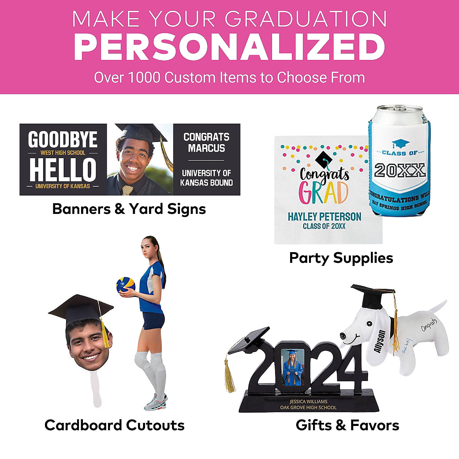 Fun Express Graduation Playing Cards with Custom Photo Box - 12 Pieces