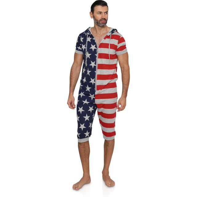 Prestigez Combinaison une Pièce à Capuche pour Homme Style Américain Pyjama Tenue d'Intérieur