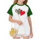 thumbnail image 5 of Blusas y camisas de manga corta con cuello redondo para niños y niñas, blusa de manga corta con estampado de cuello redondo, 5 of 7