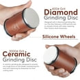 thumbnail image 2 of Rolling Knife Sharpener with Diamond and Ceramic Discs, Kitchen Knife Sharpener with 15° & 20° Magnetic Angles, Strong Knife Sharpening Kit (Brown), 2 of 8