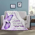 thumbnail image 3 of LHSHID Personalized Name Blanket Love Letter to My Daughter from Mom & Dad I Love You I Will Always Be There to Support You Soft Warm Bed Blanket Gift, 3 of 5