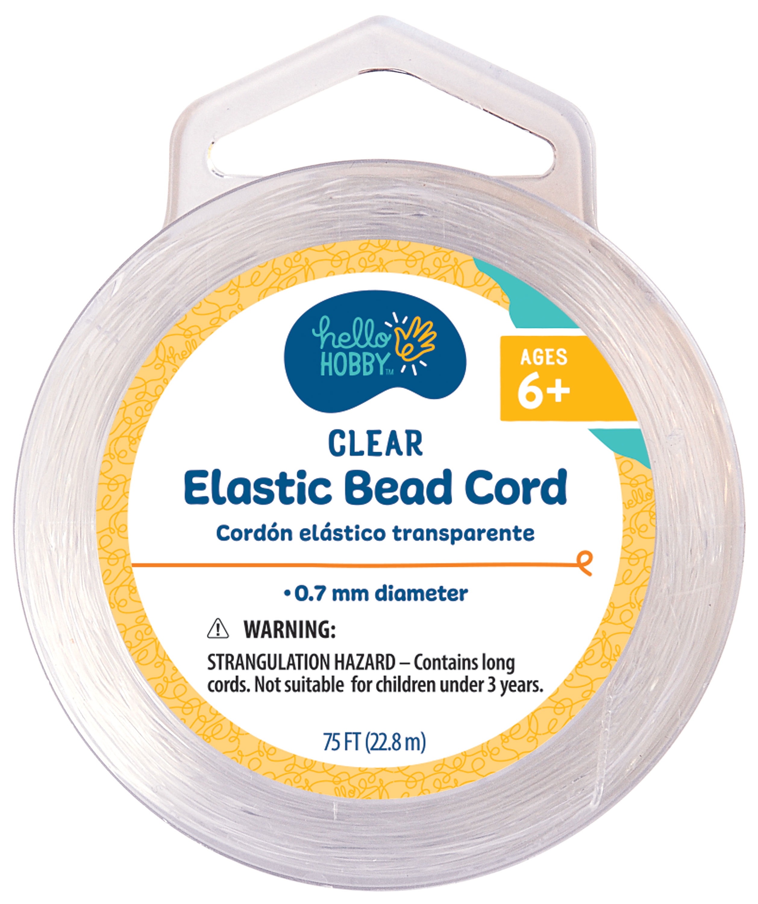 Hello Hobby Stretch Cord 75ft Clear Strong Flexible Stretchy