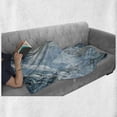 thumbnail image 6 of Marble Print Soft Flannel Fleece Throw Blanket, Exquisite Granite Stone Architecture Floor Nature Faded Rock Picture, Cozy Plush for Indoor and Outdoor Use, 50" x 70", Pale Blue Grey, by Ambesonne, 6 of 6