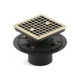 thumbnail image 5 of Kohler K-9136-2MB Clearflo Square Design Tile-In Shower Drain - Vibrant Brushed Moderne Brass, 5 of 12