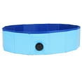 thumbnail image 3 of Bañera para mascotas piscina para perros tela de PVC engrosada duradera plegable plástico para exteriores/interiores azul para cachorros para ducha ANGGREK Otros, 3 of 8