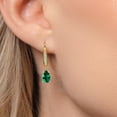 thumbnail image 3 of Gem Stone King 10K Yellow Gold Rainforest Topaz and Lab Grown Diamond Earrings for Women | 2.09 Cttw | Gemstone November Birthstone | Pear Shape 8X5MM, 3 of 6