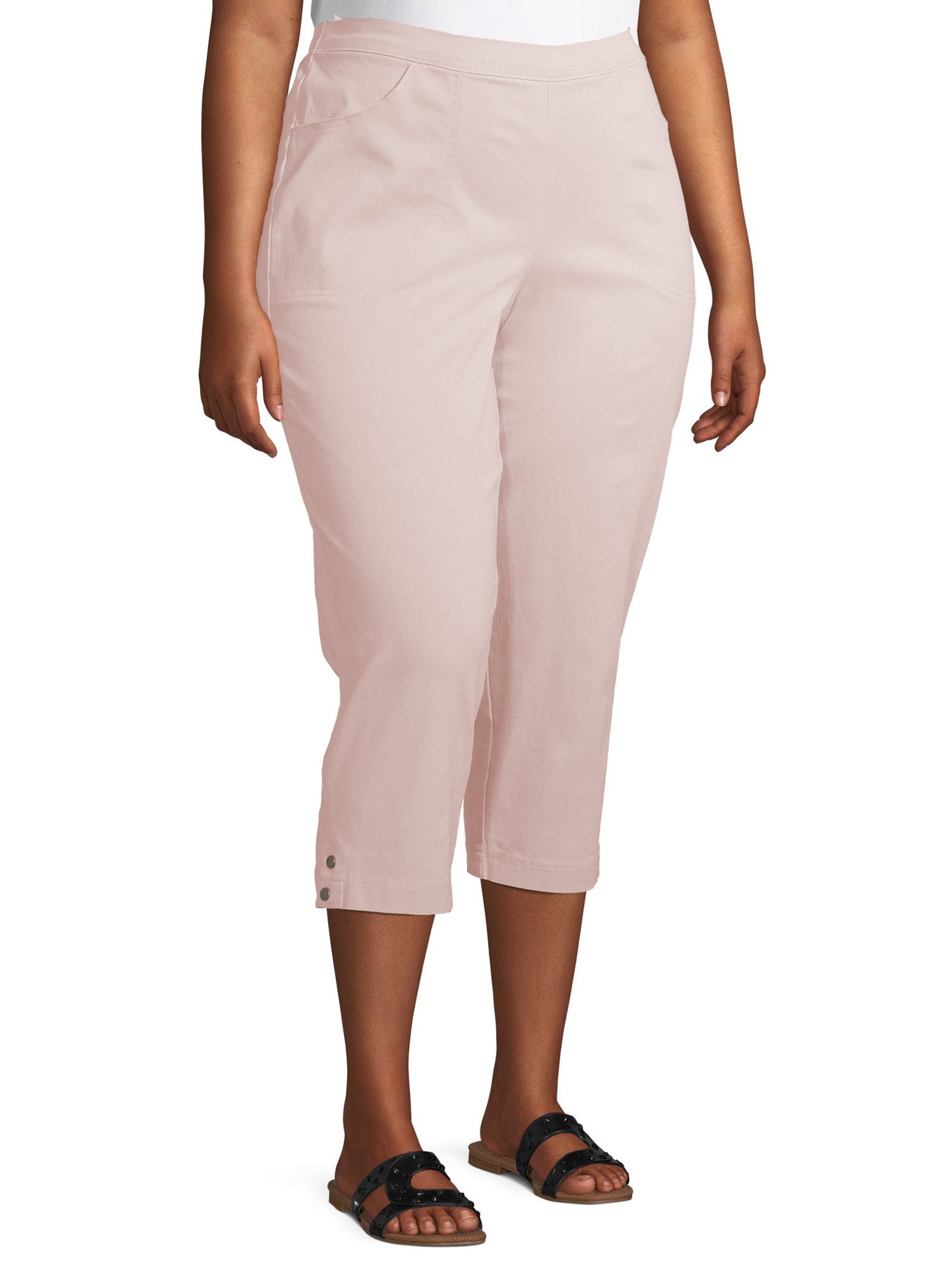 Elastic Waist Cropped Pants 