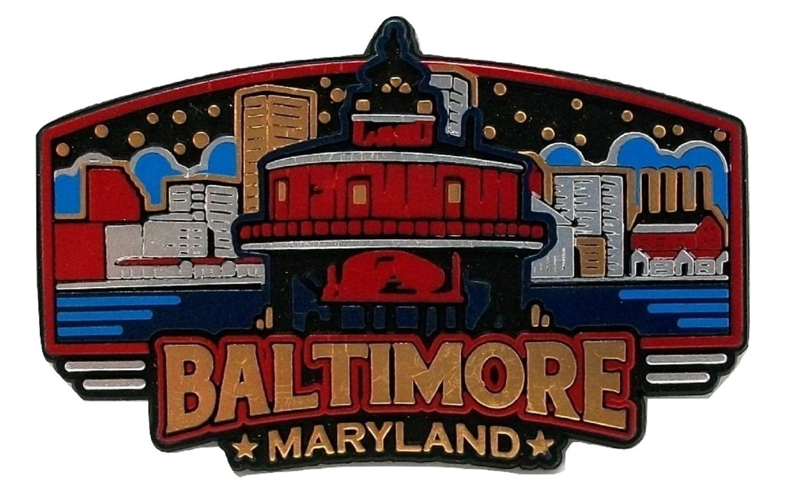 Baltimore Maryland Artwood Fridge Magnet 