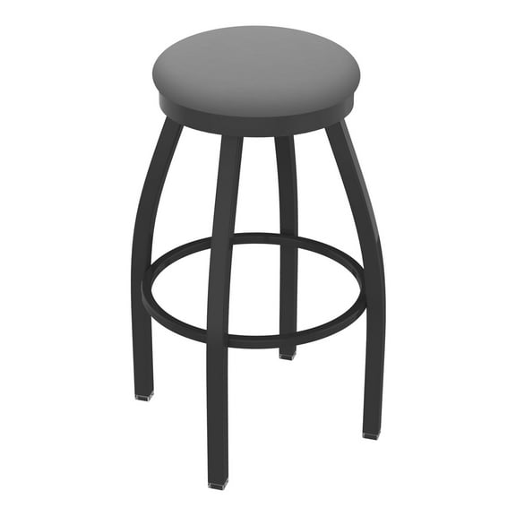 802 Misha 25-inch Swivel Counter Stool with Pewter Finish and Canter Folkstone Grey Seat