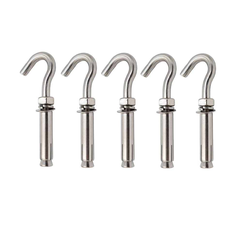M8 Open Cup Expansion Hook Anchor Bolt 5 Pack Expansion Bolts Ceiling