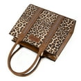 thumbnail image 3 of Wrangler 3Pcs Handbags Set Tote Bag & Medium Crossbody Purse & Wallet, Leopard-Brown, 3 of 8