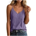 thumbnail image 5 of GHIIYER Sleeveless V Neck Tank Tops for Women with Pockets Solid Casual Blouses Camisole Top Size S, 5 of 7