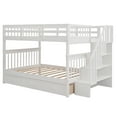 thumbnail image 3 of Full-Over-Full Bunk Bed with Drawer, Storage and Guard Rail for Bedroom, 3 of 7
