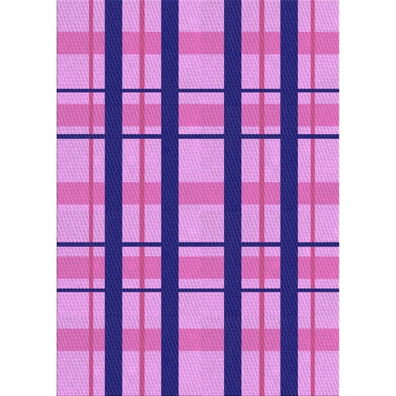 Ahgly Company Machine Washable Indoor Rectangle Transitional Violet Purple Area Rugs, 8' x 10'