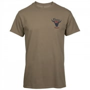 Coors Banquet Rodeo Logo Distressed Front and Back Tan T-Shirt-Small