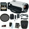 Canon VIXIA HF R800 Camcorder (White) with 16GB Essential Bundle