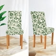 thumbnail image 3 of Yayeee 2 Pack Dining Chair Covers Stretch Parson Chairs Slipcovers Seat Protector, Green Floral, 3 of 6