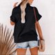 thumbnail image 3 of Camisa de algodón Fnochy con botones para mujer, informal, de manga larga o corta, holgada, con cuello, de lino, para trabajo, con bolsillo, para otoño, 3 of 6