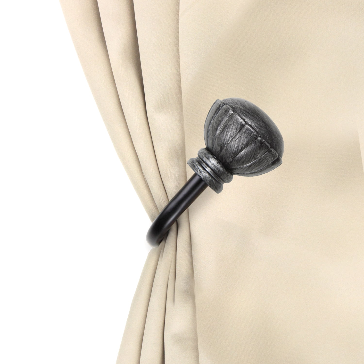 Bria Curtain Holdback Pair in Black