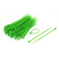 thumbnail image 1 of Unique Bargains Nylon Vert Auto Verrouillage Câble Envelopper Sangles Fermeture Éclair 3mm Largeur 100 Pcs, 1 of 1