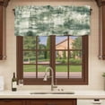 thumbnail image 6 of 2 Pack Valances for Window, Sage Green Ombre Short Curtains for Kitchen Bedroom Living Room, Gradient Abstract Art Vintage Rod Pocket Small Window Treatment Valance Drapes 54 x 18 Inch, 6 of 8