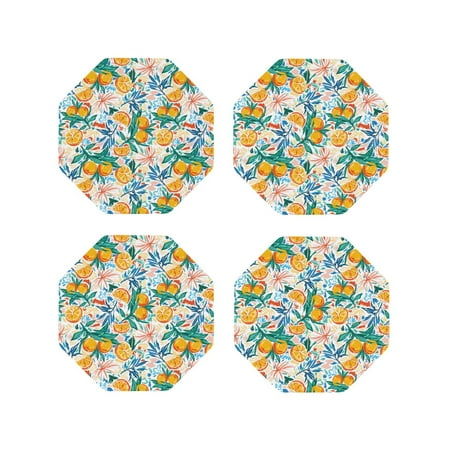 

Leather Coasters with Heat-resistant for Drinks Colorful Fruits -标题2 Octagon