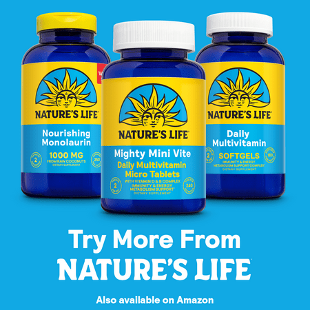 Nature's Life Mighty Mini Vite | Complete Daily Multivitamin | No Iodine or Iron | Easy to Swallow | 240 Micro Tablets