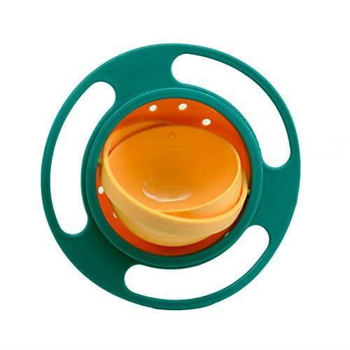 Bol Gyroscopique, Rotation à 360 Degrés Bol Mignon Résistant aux Éclaboussures avec Couvercle pour Tout-Petits Nourrissons Enfants