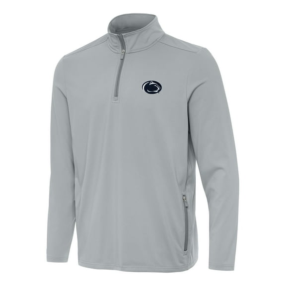 Men's Antigua  Gray Penn State Nittany Lions Perilous Quarter-Zip Sweatshirt
