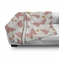 thumbnail image 3 of Butterfly Soft Flannel Fleece Throw Blanket, Pattern of Butterflies Small Flowers with Digital Dots Stripes, Cozy Plush for Indoor and Outdoor Use, 60" x 80", Red Orange Cream, by Ambesonne, 3 of 6