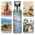 thumbnail image 7 of Yayeee 20oz Insulated Water Bottle Double Wall Stainless Steel with Flip Straw Lid, Blue Floral Window, 7 of 7