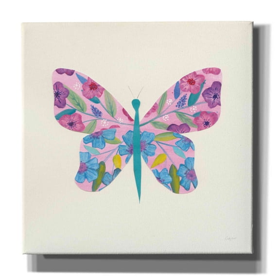 Epic Graffiti 'Butterfly Garden II' by Courtney Prahl, Canvas Wall Art, 37"x37"