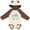 Natural & Brown w Ears, variant on Inktastic My Auntie Loves Me Whale Boys or Girls Long Sleeve Baby Bodysuit
