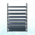 thumbnail image 5 of 8-Tier Shoe Rack, Storage Storage Organizer, Metal Frame, Non-Woven Fabric, for Living Room,Black, 5 of 7