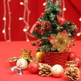 thumbnail image 5 of Uxcell 6.3" Artificial Flowers, 12 Pcs Shiny Artificial Fake Flower with Stems Crafts for Christmas, Gold, 5 of 7