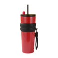 thumbnail image 2 of Botella de agua portátil de acero inoxidable con pajita y cuerda para deportes al aire libre, tapa de silicona de gran capacidad, doble pared aislante, a prueba de fugas, duradera, plegable,, 2 of 7