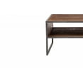 thumbnail image 3 of HomeRoots 352072 42 in. Wood & Metal Coffee Table with 2 Compartment, Brown & Gray, 3 of 3