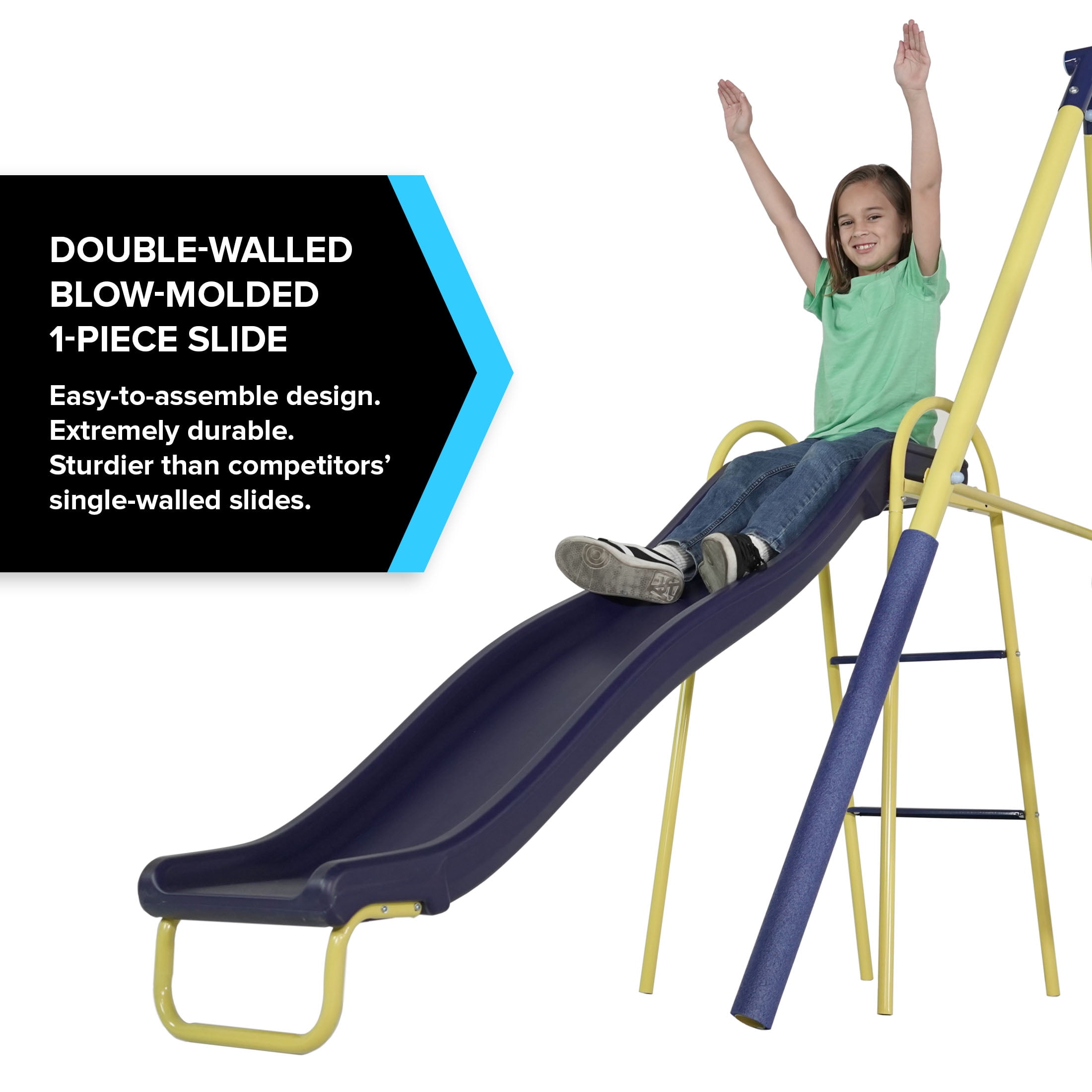 Sportspower Double Swing Glide and Slide Swing Outdoor fun Glide and Slide 