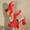 Red, variant on Women Heel Sandals Peep Toe Block Heel, Woven Texture Ladies Shoes Dressy, Comfortable Summer Evening Party, Sandalias Mujer