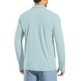 thumbnail image 5 of WTOBBY Men's Casual Golf Shirt with Raglan Long Sleeve, UPF 50+ Protection, and Lightweight Fabric for Comfortable Outdoor Use in Hot Weather ,Light Blue M, 5 of 7