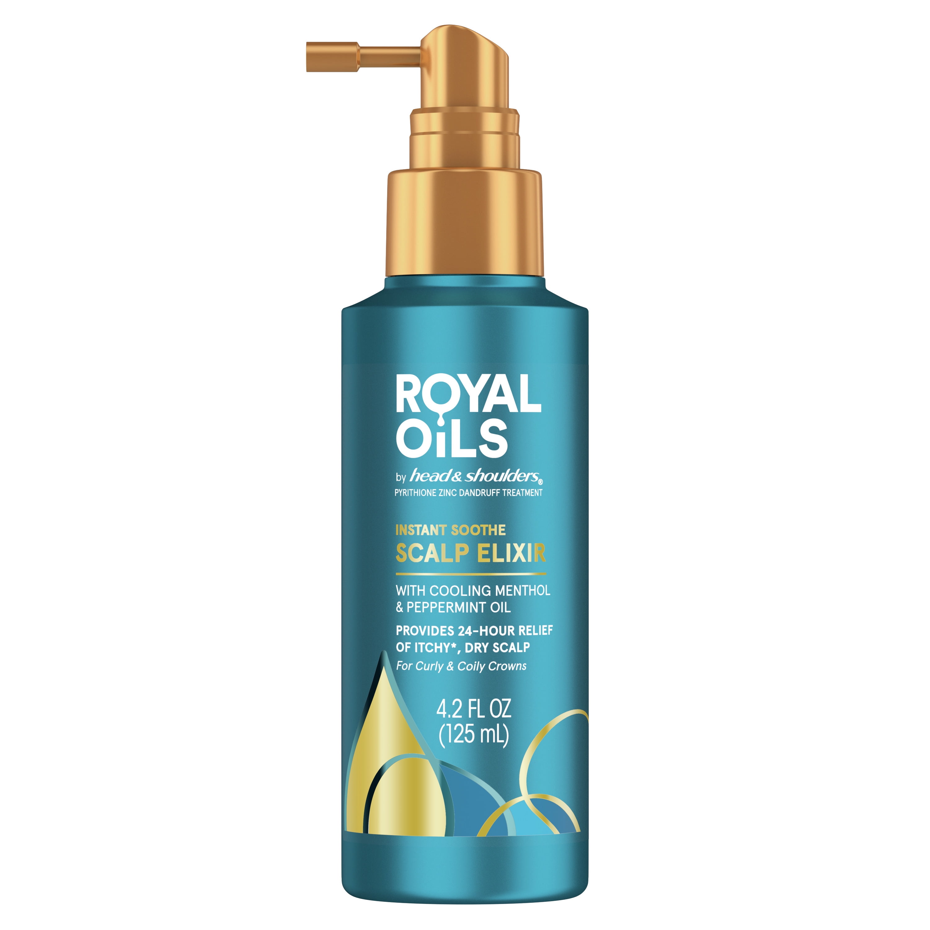 Head & Shoulders Head and Shoulders Royal Oils Instant Soothe Scalp Elixir Treatment with Menthol & Peppermint Oil, 4.2 fl oz