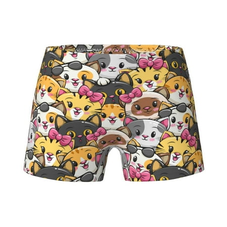 Girls Underwear - Cute Cat Cartoon Cotton Soft Boxer Briefs Panties for Teens Panty Girls Boxer Briefs