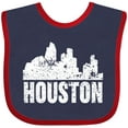 thumbnail image 3 of Inktastic Houston Skyline Grunge Boys or Girls Baby Bib, 3 of 4